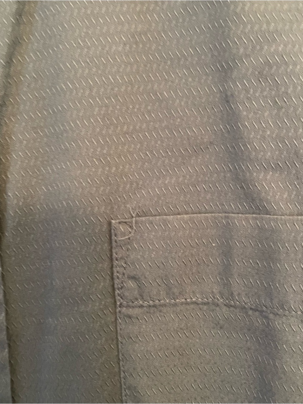 Men’s Express Shirt XL Long Sleeve Olive Green Textured Cotton - Picture 3 of 5